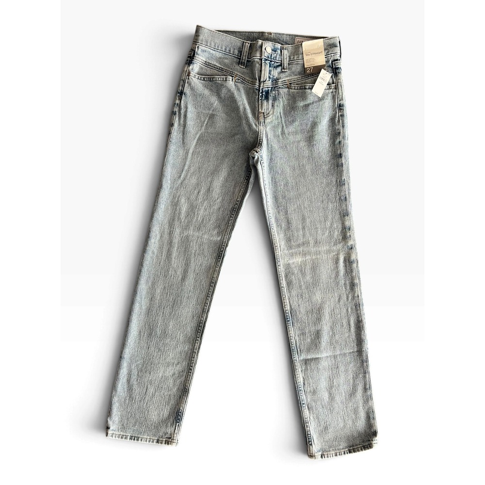 Gap 90s Straight High Rise Jeans Light Wash Denim Size 4